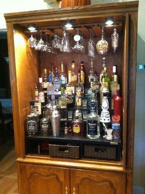 Home Bar Liquor Cabinet - Ideas on Foter Diy Liquor Cabinet, Bar Cabinet Decor, Alcohol Cabinet, Bar Cabinet Design, Modern Bar Cabinet, Armoire Bar, Liquor Storage, Home Bar Cabinet, Furniture Bar