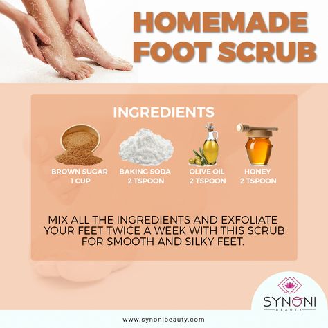 Foot Mask Diy, Soft Feet Remedy, Homemade Foot Scrub, Diy Foot Soak, Pedicure At Home, Foot Scrub, Foot Soak, Healthy Skin Tips, Diy Body