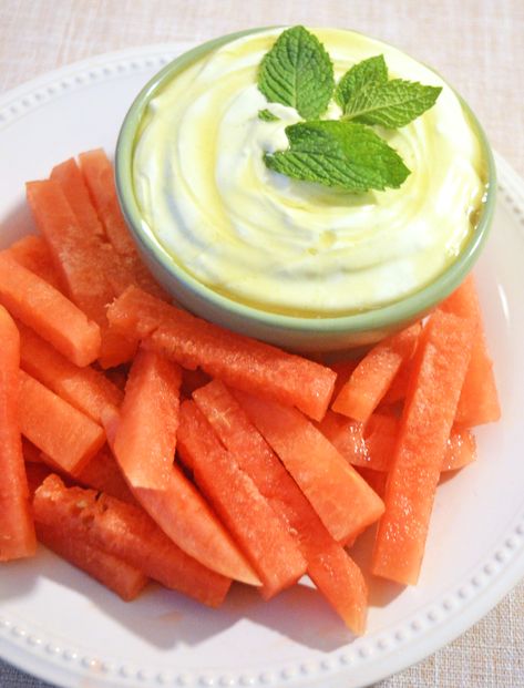 An easy and healthy side that's perfect for a BBQ! Watermelon Fries, Whipped Feta Dip, Melon Milk, Feta Dip, Whipped Feta, Healthy Side, Healthy Sides, Plain Greek Yogurt, Appetizer Dips