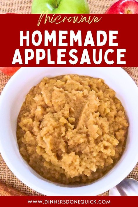 Microwave Applesauce Recipe, Microwave Applesauce, Microwave Apples, Homemade Applesauce Recipes, Pumpkin Spice Treats, Applesauce Recipe, Apple Sauce Recipes, Homemade Applesauce, Apple Sauce