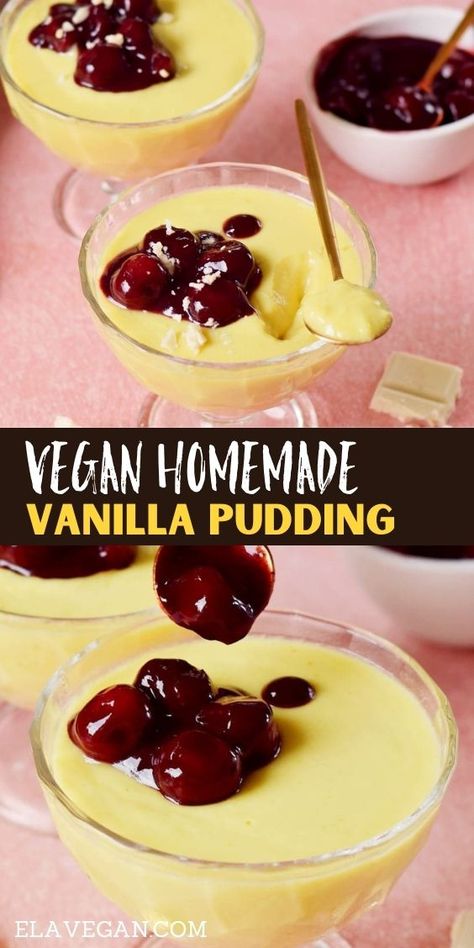 Vegan Vanilla Pudding, Healthy Vanilla Pudding, Vegan Puddings, Vegan Pudding Recipe, Vanilla Pudding Recipes, Vegan Pudding, Plant Based Desserts, Healthy Vegan Desserts, Sem Lactose