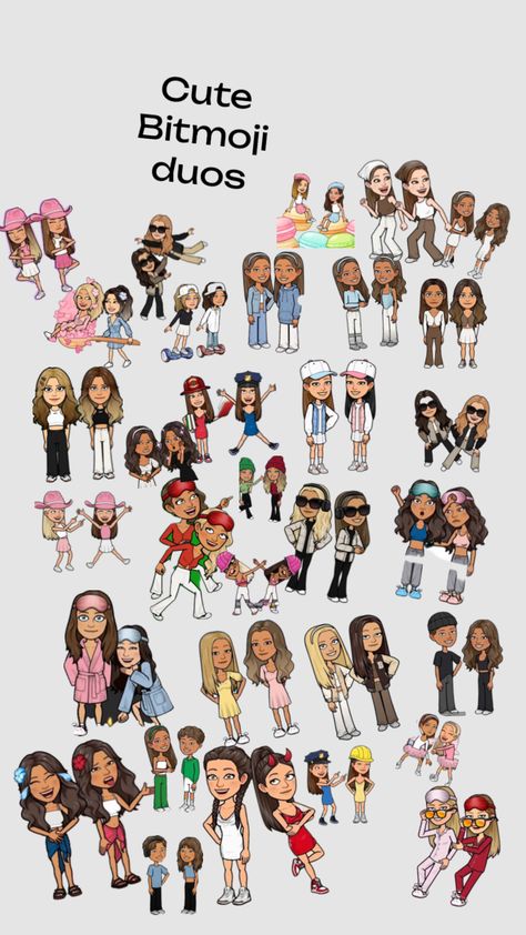 Pretty Bitmoji Ideas, Snapchat Best Friends, Cute Snapchat Bitmoji Ideas, Snapchat Avatar, Bitmoji Outfits, Emoji Combinations, Swift Facts, Taylor Swift Facts, Summer Fun List