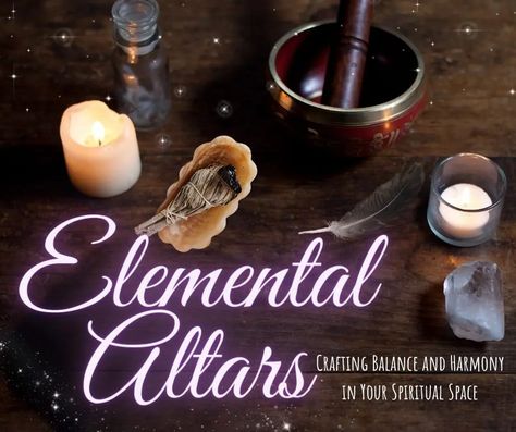 1.10.24 Elemental altars Elemental Altar Ideas, Earth Element Altar Ideas, Air Element Altar, Alter Space Ideas, Alters Spiritual Ideas, Elements Altar, Elemental Altar, Element Altar, Shaman Tools