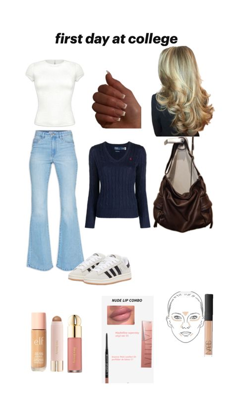 first day of college inspo First Day Of College Outfits, First Day Of College, Casual Style Outfits, College Outfits, Makeup Inspo, First Day, Casual Style, Fashion Outfits, Makeup