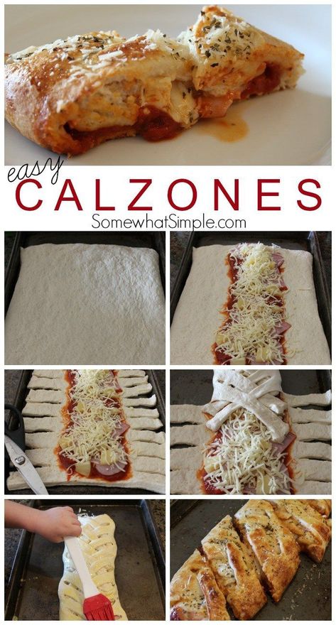 Easy Calzones, Calzone Recipe Easy, Calzones Recipe, Homemade Calzone, Pizza Calzone, Calzone Recipe, Fast Dinner, Simple Dinner, Fast Dinners