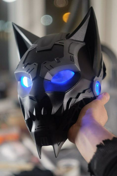 ArtStation - CyberCat - cosplay mask project, Ruslan Asanov Cyberpunk Mask, Gadget Tecnologici, Futuristic Helmet, Helmet Concept, Cosplay Armor, Cyberpunk Aesthetic, Cyberpunk Fashion, Cool Masks, Cat Mask