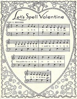 Let's Spell Valentine | by maize hutton My Funny Valentine, Heart Day, Valentines Day Ideas, Love Days, Saint Valentine, Vintage Valentine, Musical Notes, Music Sheets, Valentine Love