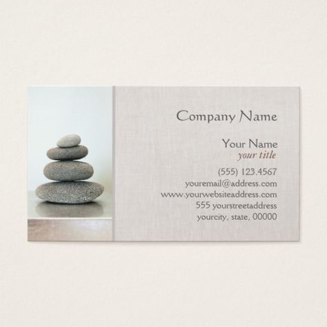 Stacked Zen Stones Business Card Life Coach Business Cards, Zen Stones, Art Business Cards, Cleaning Business Cards, Wellness Business, Integrative Medicine, Naturopathy, Healing Arts, Health Business