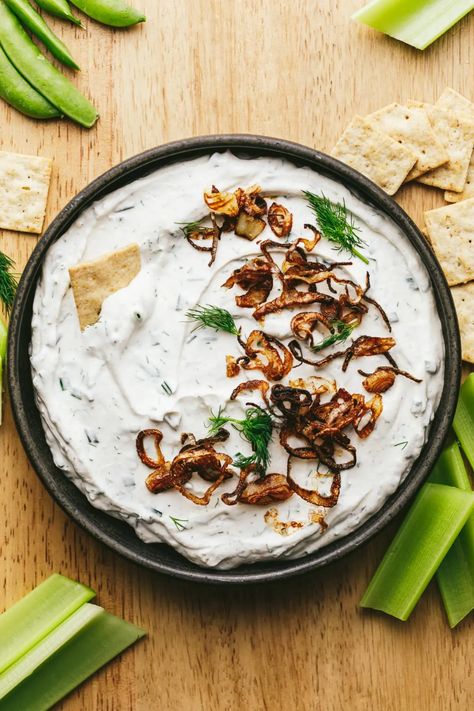 Savory Whipped Cottage Cheese Dip (Low Carb) - Stem + Spoon Whipped Cottage Cheese Dip, Parmesan Wing Sauce, Cottage Cheese Dip, Whipped Cottage Cheese, Sugar Free Whipped Cream, Cottage Cheese Dips, Whipped Cream Recipe, Low Carb Crackers, Cottage Cheese Recipes