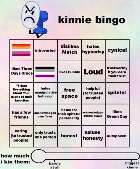 Bfb Four Kinnie Bingo, Osc Kinnie Bingo, Ii Kinnie Bingo, Bfb Kinnie Bingo, Bfdi Kinnie Bingo, Object Show Kinnie Bingo, Kin Bingo, Kinnie Bingo, Bingo Template