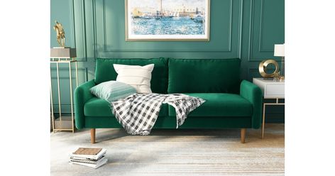 Cilla 72" Square Arm Sofa | Best Cheap Couches Under $450 | 2021 Guide | POPSUGAR Home Photo 6 Modern Loveseat, Sofa Loveseat, Sofa Review, Sectional Sofa Couch, Blue Sofa, Sofa Living, Luxury Sofa, Loveseat Sofa, Velvet Sofa