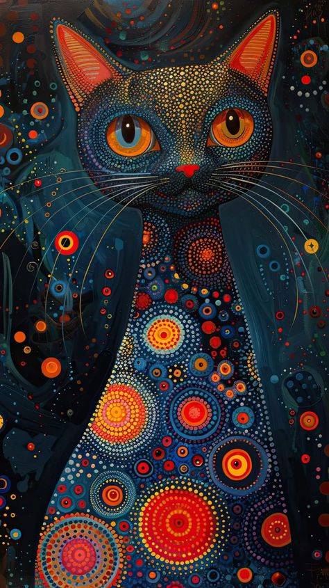 Orange Cats Wallpaper, Orange Cat Aesthetic Drawing, Orange Cat Painting, Orange Cat Illustration, Orange Cat Art Wallpaper, Funny Animal Images, Cat Portrait Painting, Top Paintings, Modern Art Paintings Abstract