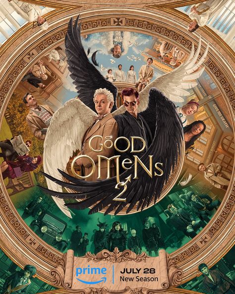 Good Omens Season 2, Good Omens 2, Wall Art Decor Prints, Good Omens Book, Jon Hamm, Terry Pratchett, Good Omens, Michael Sheen, Keys Art