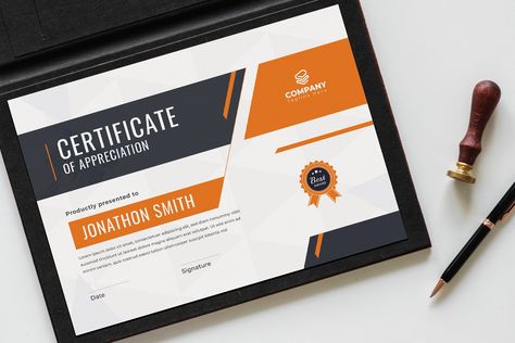 Creative Certificate, Training Certificate, Free Certificates, Certificate Of Appreciation, Certificate Design, Stationery Templates, Certificate Templates, Print Templates, Business Design