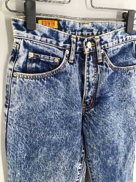 Vintage Edwin Acid Wash Jeans Women's Jeans 24X31 High Waisted 90s Mom Boyfriends Grunge Style Jeans Waist 26 inches ACTUAL SIZE MEASUREMENT :- Waist: 26 inches Thigh: 22 inches Inseam: 31 inches Outseam (Length) : 40.5 inches Leg Opening: 13 inches Rise : 10 inches Weight : 0.77 kg (All measurements were taken lying flat) An item that has been used or worn previously. See our listing for full details and description of any imperfections. Please don't expect it to be like new or in pristine cond 90s Mom, Acid Wash Jeans, Style Jeans, Grunge Style, Wash Jeans, Grunge Fashion, Acid Wash, Jeans Style, Women's Jeans