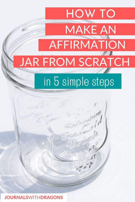 How To Make An Affirmation Jar From Scratch | Positive Self Affirmations Activities Affirmation Jar, Self Affirmations, Affirmation Board, Personal Growth Plan, Bad Thoughts, Mason Jar Gifts, Positive Habits, Jar Diy, Affirmations Positives