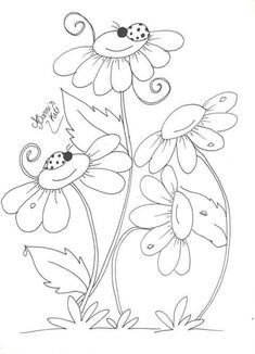 Embroidery Lazy Daisy, Vintage Style Embroidery, Daisy Stitch, Lazy Daisy Stitch, Painting Templates, Pola Sulam, Embroidery Patterns Vintage, 자수 디자인, Flower Doodles