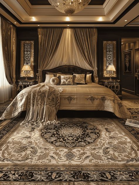 25 Must-See Luxurious Bedroom Ideas for an Elegant Makeover Royal Room, Royal Bedroom, Bedroom Interior Design Luxury, Bedroom False Ceiling Design, Bedroom Fireplace, Relaxing Bedroom, Casa Vintage, Bloom House, Luxurious Bedroom