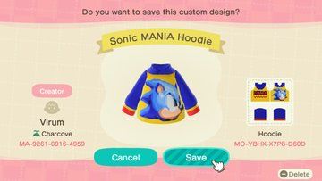 VirumさんはTwitterを使っています 「Finally got my clothes shop so I can share my custom designs! Part 1 #AnimalCrossing #ACNH #NintendoSwitch https://t.co/onxj6sLdo7」 / Twitter Animal Crossing Sonic Design, Acnh Outfits, Ac Codes, Sonic Mania, Animal Crossing Qr Codes Clothes, Qr Codes Animal Crossing, Animal Crossing Game, Best Fan, Animal Crossing Qr