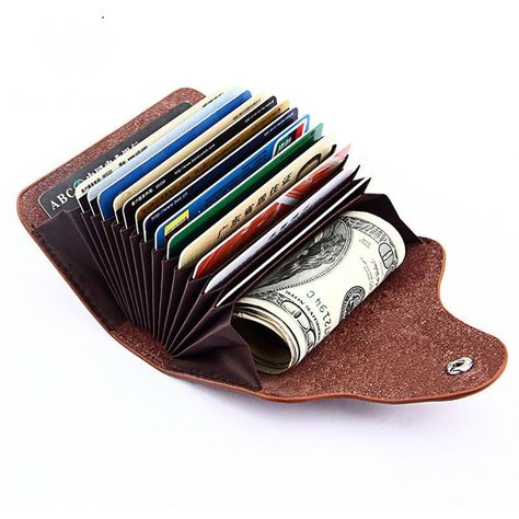 Business Card Holder Wallet, Leather Money Clip Wallet, Leather Business Card Holder, Leather Money Clips, Credit Card Holder Wallet, Leather Credit Card Holder, Small Coin Purse, Business Card Case, Credit Card Wallet