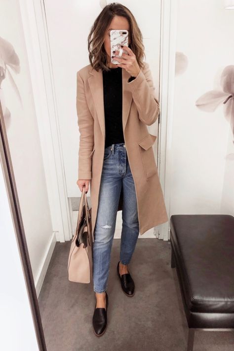 Outfits lately (quite a few) Work Outfit Office, Fall Fashion Coats, Loafers Outfit, Stil Inspiration, Ținută Casual, Modieuze Outfits, Winter Outfits For Work, Casual Work Outfits, Coat Outfits