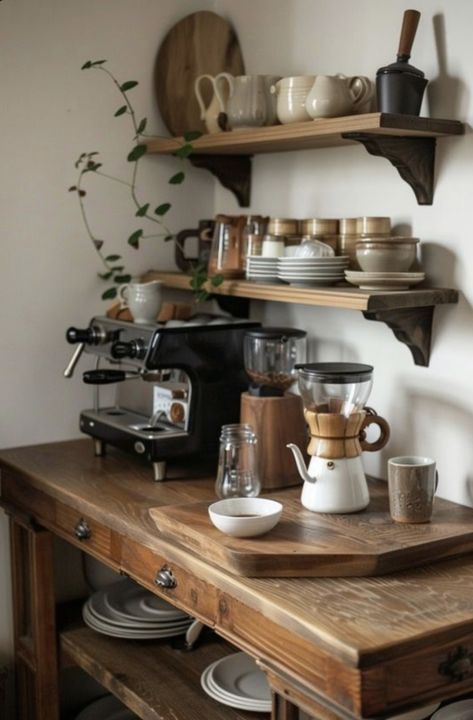 Before After Design, Coffee Station Decor, Coffee Station Ideas, Coffee Station Kitchen, Coffee Nook, Coffee Bar Home, Living Room Decor Inspiration, Million Followers, People With Disabilities