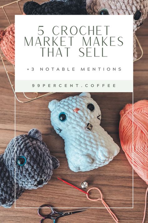 Making market inventory doesn't have to be hard - learn from me and check out some of the market makes that sold well at my last winter market (spoiler alert: not all of them were winter makes!!)! One thing's for sure - I need to get on making more cats 😍 Crochet Business Packaging Ideas, Crochet Market Best Sellers, Crochet For Markets, Crochet Craft Fair Ideas Booth Displays, Crochet Vendor Display, Farmers Market Table Display, Crochet Market Ideas, Crochet Market Setup, Small Business Saturday Marketing