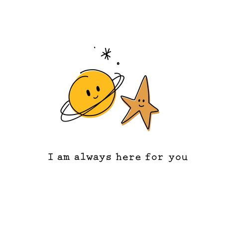 I am always here for you. <We know they are watching us when we look up.> Greeting card available on etsy. #sympathy #grief #griefandloss #loss #petlossgift #companion #stars #sun #heaven #universe #doodle #simple #digitaldrawing #minimal #minimalist #card #greetingscard #greetingcarddesign Sympathy Drawing, Us In Another Universe Drawing, I Am Here For You, Us In Another Universe Best Friends, Universe Doodle, Condolences Card, Goodbye Cards, Doodle Simple, Letter Of Encouragement