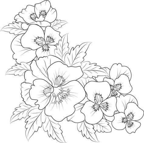 Realistic pansy flower coloring pages pansy flower tattoo drawing, Rhinegold drawing, flower cluster drawing, Cute flower coloring pages, illustration vector art, black pansy tattoo. Pansy Outline Drawing, Pansy Coloring Pages, Panseys Flower Drawing, Pansy Shoulder Tattoo, Pansies Flower Tattoo, Cluster Of Flowers Drawing, Pansy Flower Tattoos, Pansy Drawing Simple, Pansy Flower Drawing