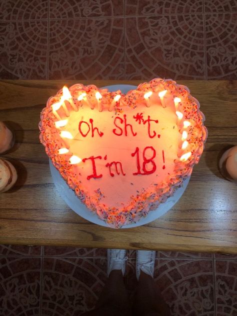 Birthdays 18th Ideas, Birthday18 Birthday Ideas, 18th Birthday Cakes Aesthetic, Aesthetic Cakes For 18th Birthday, 18th Bday Cake Funny, Cake Ideas For 18th Birthday Girl, 18th Birthday Cake Heart, Birthday Cakes 18th Girl, Cake 16 Birthday Girl