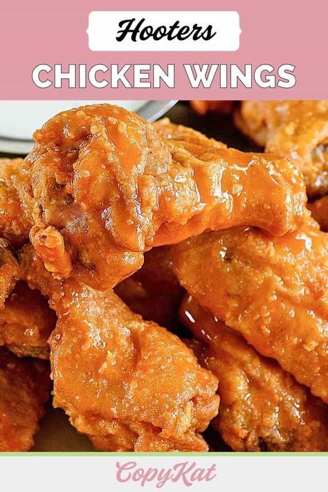 Hooters wings are deliciously spicy with a hint of sweetness. Find out how to make the best breaded and fried chicken wings at home with this easy copycat recipe. Get both the breading recipe and sauce recipe. Hot wings are a tasty appetizer and perfect football food for game day. Hooters Wing Sauce Recipe, Wings Flavors, Wing Sauce Recipe, Wing Flavors, Breaded Wings, Breaded Chicken Wings, Chicken Wing Sauce Recipes, Wings At Home, Hooters Wings