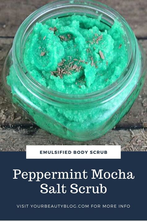 Diy Epsom Salt Scrub, Homemade Body Scrub Recipe, Diy Epsom Salt, Peppermint Body Scrub, Body Scrub Homemade Recipes, Peppermint Scrub, Epsom Salt Scrub, Salt Scrub Diy, Salt Scrub Recipe