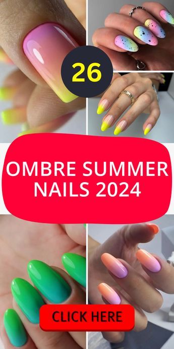 26 Ombre Summer Nails 2024: Trendy Styles for Vibrant Manicures - divagaze.com Hombre Dipped Nails, Summer Ombre Nails 2024, Ombre Beach Nails, Summer Nails Rainbow, Trendy Ombre Nails, Ombre Summer Nails, Nail Designs Toenails, Summer Ombre Nails, Summer Nail Inspiration