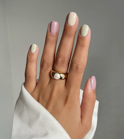 Minimal Nails Art, Cute Short Nails, Short Gel Nails, Simple Gel Nails, Minimal Nails, Casual Nails, Cute Gel Nails, Shellac Nails, Nagel Inspo