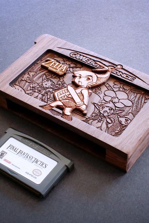 Cnc Art, Lazer Cut, Green Tunic, Wood Map, Wooden Games, Wooden Craft, Gameboy Advance, Gaming Merch, Mould Design