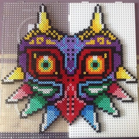 Majora's Mask Video Game Pattern, Perler Ideas, Art Perle, Perler Art, Perler Bead Templates, Motifs Perler, Beads Designs, Aqua Beads, Bead Sprite