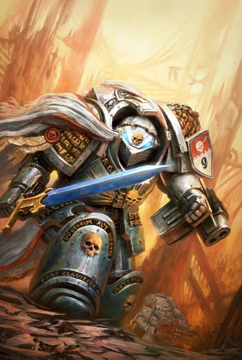 Grey Knight art 40k Fallen, Grey Knights, Warhammer 40k, Knights, Grey, Art