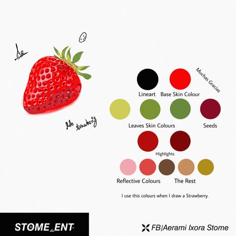 For Strawberry 🍓✨ Strawberry Colour Palette, Strawberry Color, Skin Color, Colour Palette, Pie Chart