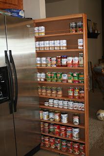 Rolling Pantry, Narrow Pantry, Slide Out Pantry, Pull Out Spice Rack, Diy Spice Rack, Pantry Remodel, Diy Spices, Diy Pantry, Diy Kitchen Storage