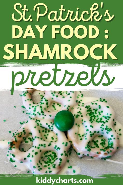 Do you and your kids like making holiday themed party food? Well, you guessed it, we have just that for you today. This post is all about St. Patrick's Day food, and how to make some delicious shamrock pretzels for the whole family to enjoy on St.Patrick's Day! They're easy enough that everyone can get involved in making them, even the tiniest of hands! Shamrock Pretzels, St Patrick's Day Food, Meal Planner Printable Free, Chocolate Shapes, Snack For Kids, Chocolate Dipped Pretzels, Pretzel Twists, St Patricks Day Food, Mini Pretzels