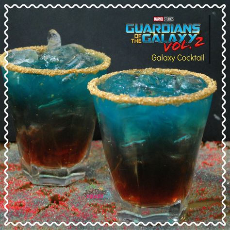 With Guardians of the Galaxy Vol. 2 in theaters this past weekend, I thought it fitting to make a Galaxy Cocktail recipe to celebrate. Galaxy Cocktail, Themed Dinner Ideas, Galaxy Cocktail Recipe, Themed Dinners Ideas, Space Dnd, Eclipse Party, 42nd Birthday, Guardians Of The Galaxy Vol 2, Space Explorer