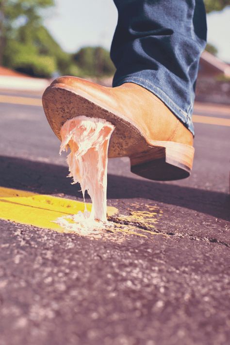 4 Methods to Remove Gum from Concrete Gum Removal, Clean Concrete, Street Pictures, Refreshing Snacks, Shoe Zone, Diy Cleaning Solution, Shoe Image, Street Shoes, Pet Paws