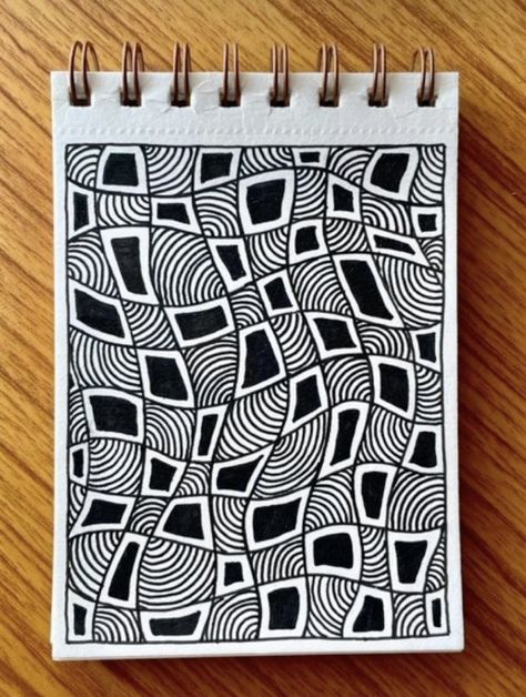 Mindless Drawing, Oil Pastel Drawings Easy, Zen Doodle Patterns, Zen Doodle Art, Geometric Pattern Art, Tangle Patterns, Easy Doodle Art, Zentangle Drawings, Doodle Designs