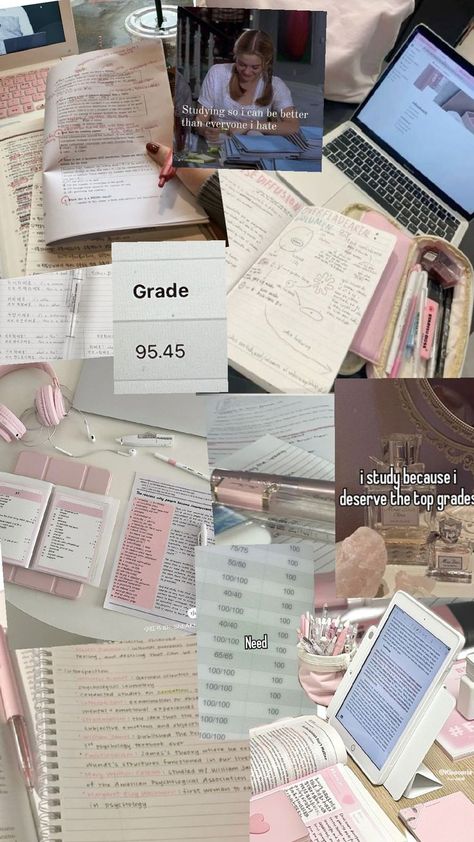 #study #romanticizingstudy #pink #school #glowup #studywithme Romantizing School Life, Romantising School, School Romanticized, Romanticizing School, Academic Motivation, I Deserve, School Life, Vision Board, Collage