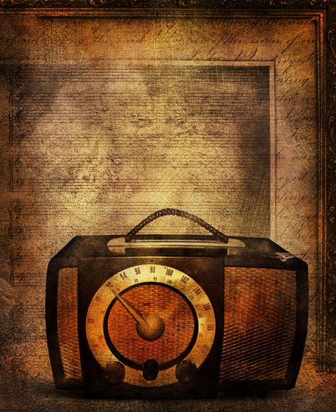 Retro radio. A grunge backdrop image of an old radio with musical bars on a part , #Affiliate, #grunge, #backdrop, #Retro, #radio, #image #ad Radio Photography, Old Radio, Frame Illustration, Retro Radios, Social Media Drawings, Old Time Radio, Retro Radio, Old Radios, Photography Pictures