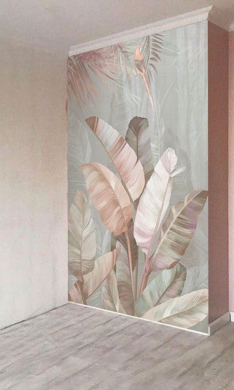 Wallpaintings Ideas, Wall Painting Decor, Wallpaper Accent Wall, Living Room Design Decor, Mural Wall Art, Decor Home Living Room, Mural Painting, Room Wallpaper, Wall Paint