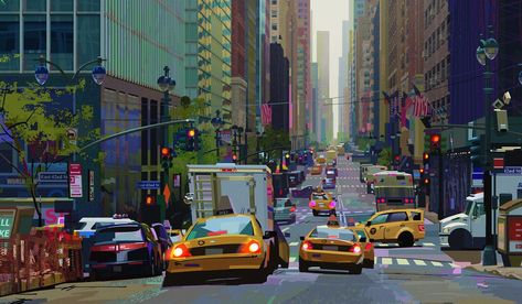 The Art Of Spider-Man: Into The Spider-Verse Peter Chan, Spider Man Into The Spider Verse, Bg Design, Into The Spider Verse, World Cat, Verse Art, Visual Development, Environment Design, Environment Concept Art