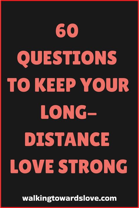 Maintaining a long-distance relationship can be challenging, but asking the right questions can help keep the connection strong and the conversations meaningful. Whether you’re trying to learn more about each other or just keep the spark alive, these 60 questions will help you stay close despite the distance. Fun and Light-Hearted Questions Start with these Conversation For Long Distance Relationships, Ldr Questions For Him, Getting To Know Someone Long Distance, Long Distance Relationship Questions For Him, Long Distance Conversation Topics, Long Distance Questions To Ask, Long Distance Relationship Challenge, Long Distance Relationship Conversation, Ldr Questions