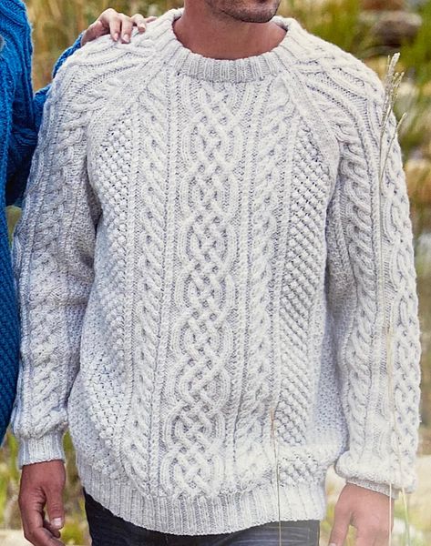 Cable Knit Sweater Pattern Free, Mens Knit Sweater Pattern, Mens Cable Knit Sweater, Cable Knit Sweater Pattern, Aran Sweaters, Aran Knitting, Aran Knitting Patterns, Mens Knit Sweater, Knitted Lace