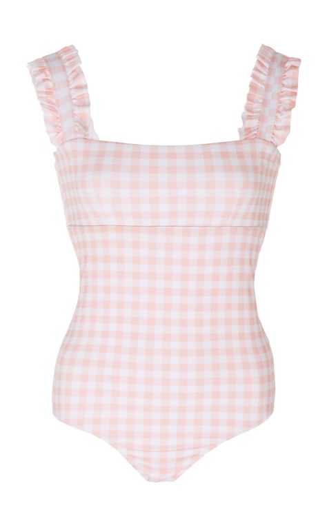 Ephemera Lycra Rose Gingham Ruffle One Piece Bloom Outfits, Checkered Swimsuit, Gingham Swimsuit, Kawaii Swimsuit, Pretty Swimwear, Cute One Piece, Casual Bodysuit, Look Retro, Summer Attire